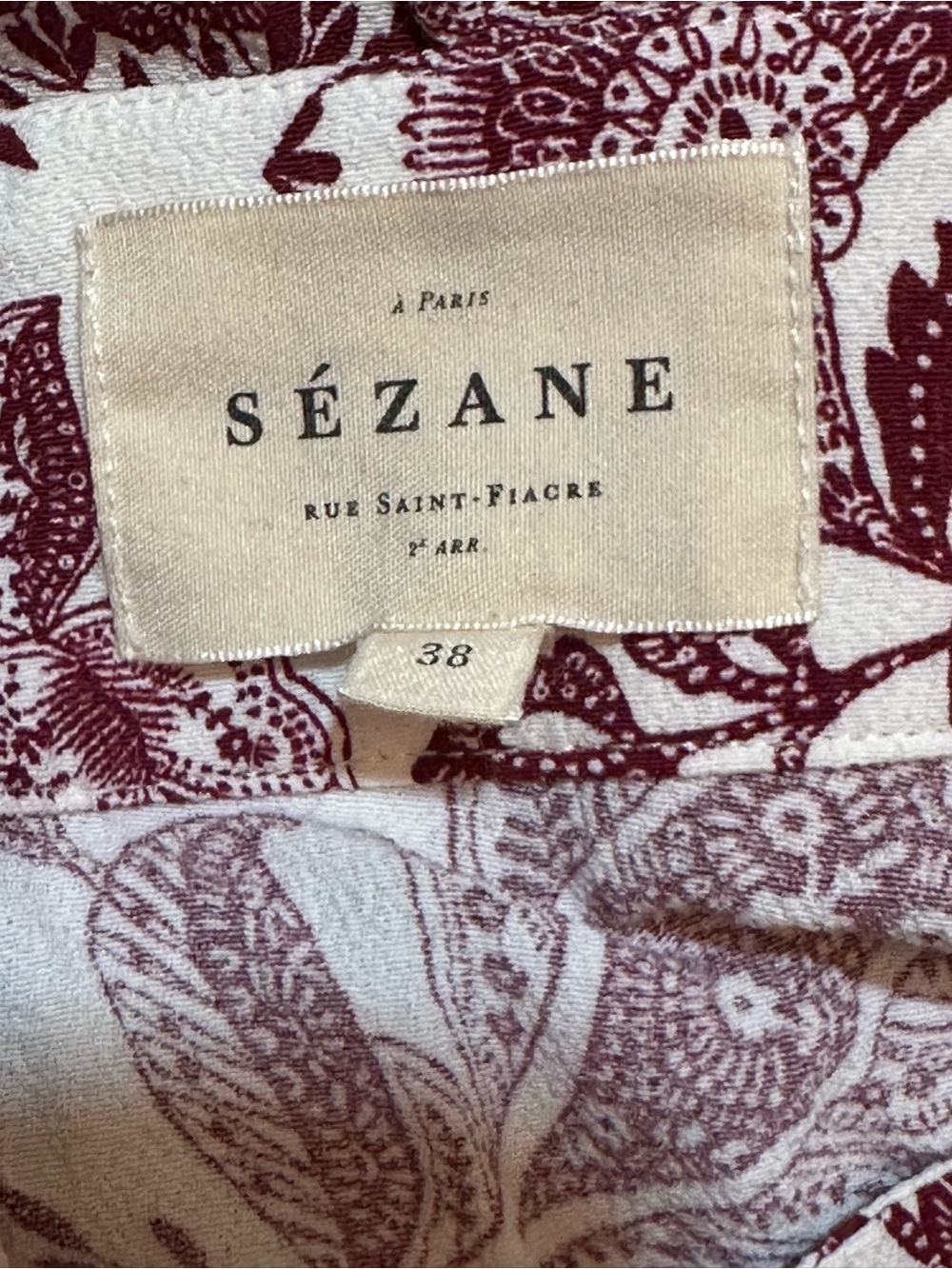 Sezane Tabata Skirt Ghalia Ecru Print - Picture 2 of 8